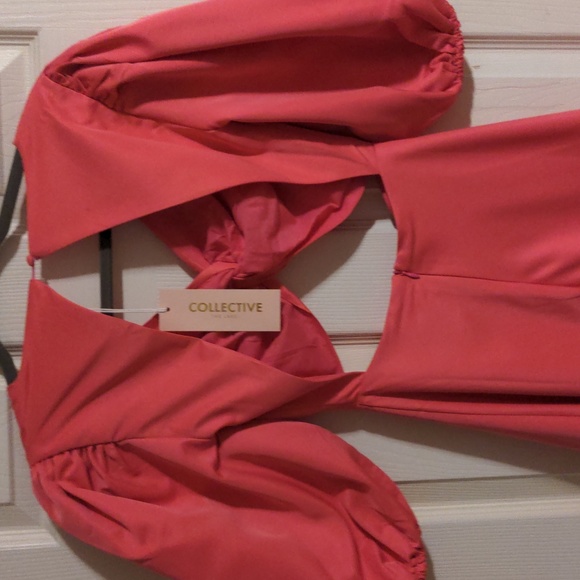 FINAL PRICE Collective the Label Petite Barbie Pink Puff Sleeve Dress 0 - Picture 7 of 7